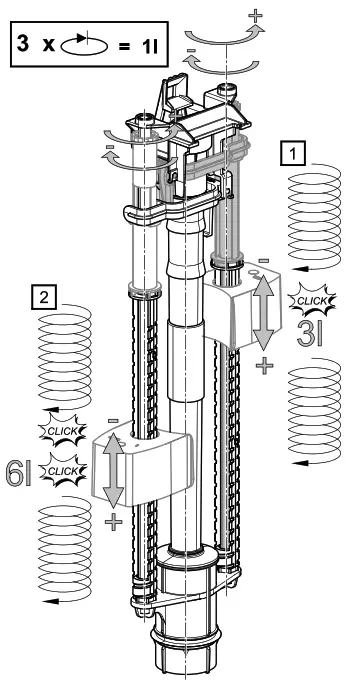 Alca PLAST A09A Slimmodul Flush Valve
