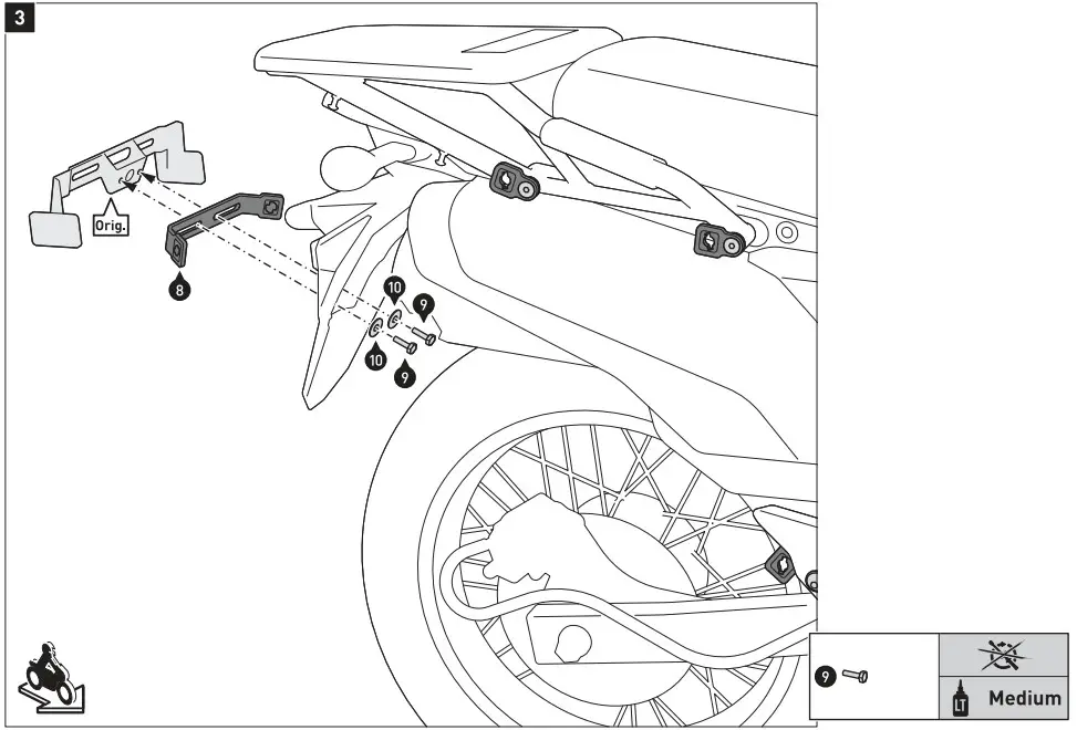 SW MOTECH KFT 08 990 30000 B Pro Side Carrier Kawasaki Klr 650 - Figure 4