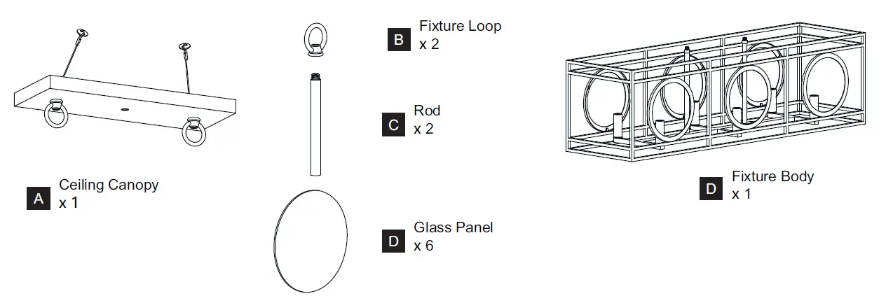 QUOIZEL CHT636EK 6 Light 36 Inch Ceiling fig 3