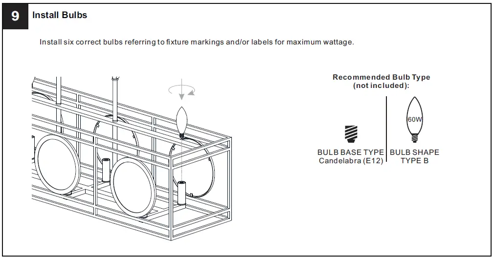 QUOIZEL CHT636EK 6 Light 36 Inch Ceiling fig 9