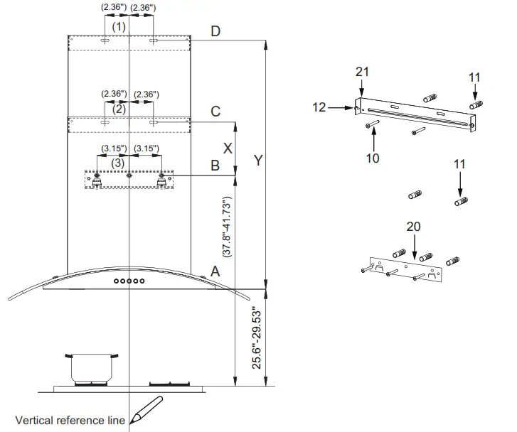comfee CVG30W9AST Range Hood - Fig6