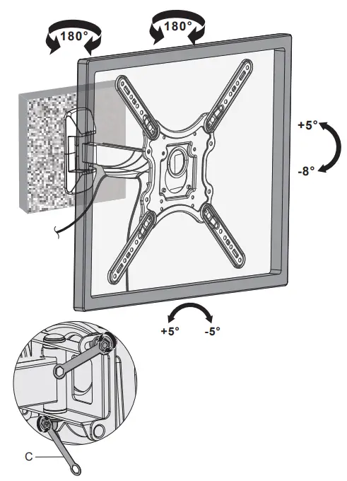 NEWSTAR LED W420BLACK AV and IT Flat Screen Wall Mounts - fig 9