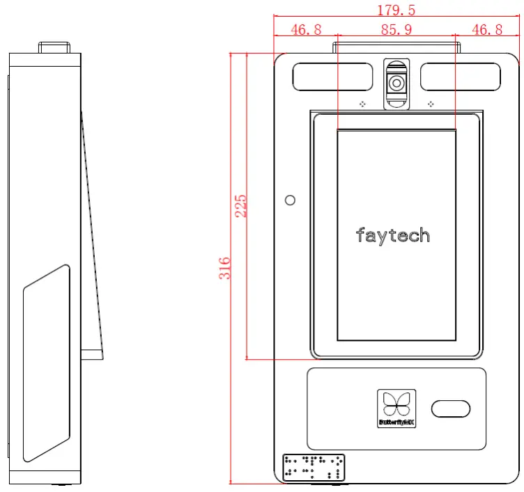 faytech BMX 7 Inch APL SurfaceMount Phase3 07N4200APLBMX -