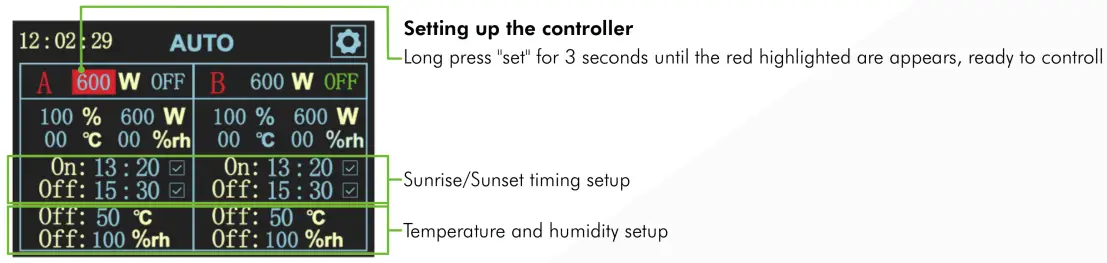 Setting up the controller