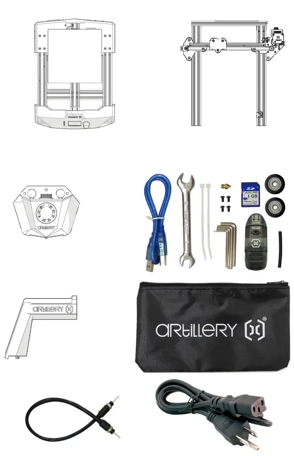 ARTILLERY Printer - ACCESSORY CHECKLIST