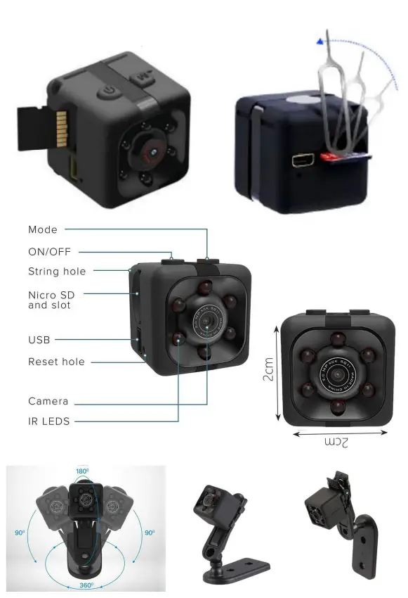 Hidden Spy Camera Mini Wireless Small 1080P Security Camera Camaras-2