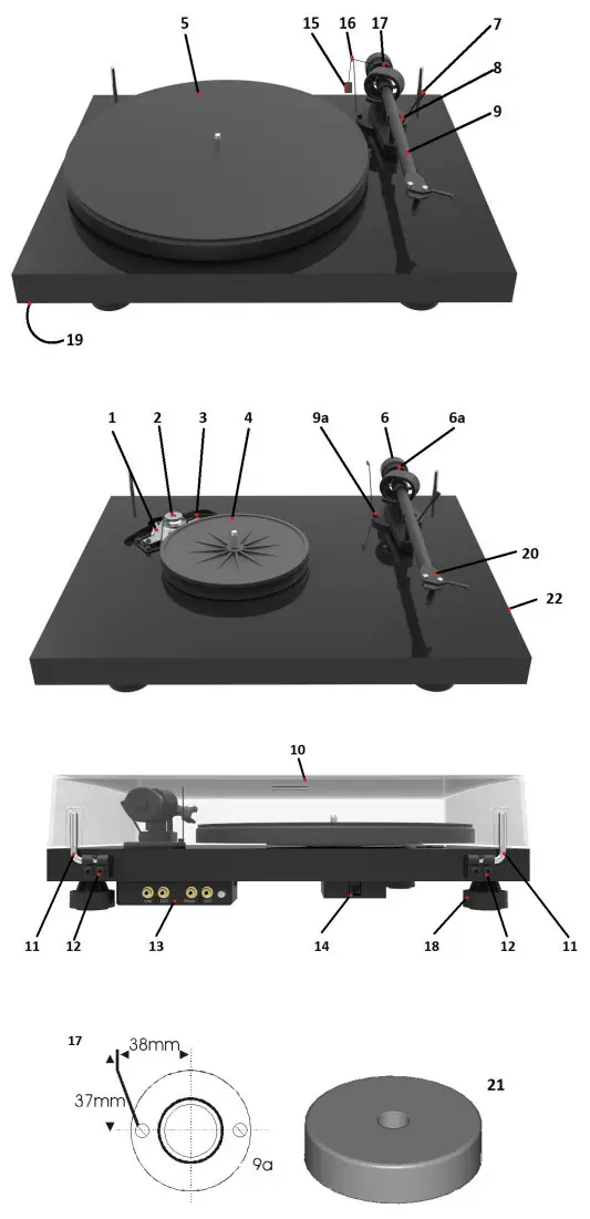 Pro Ject Debut III Phono BT Turntable -