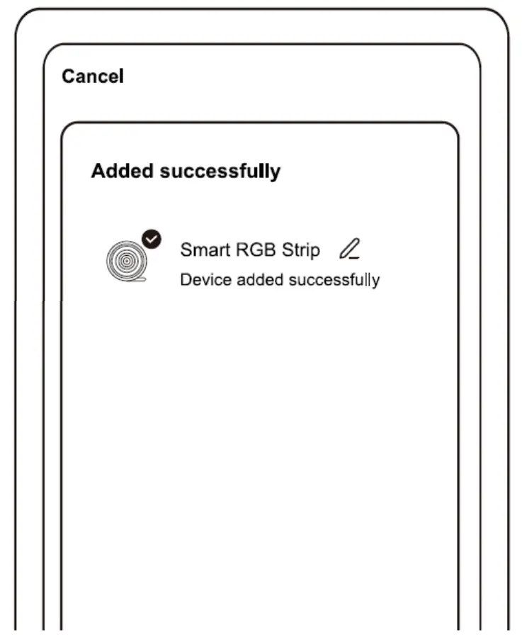 Device successfully added