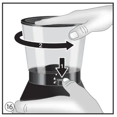 Using the coffee grinder