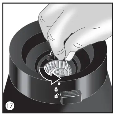 Using the coffee grinder