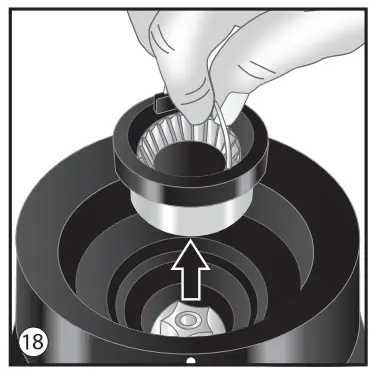 Using the coffee grinder