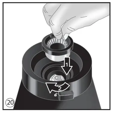 Using the coffee grinder