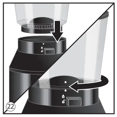 Using the coffee grinder