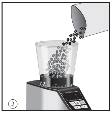 Using the coffee grinder