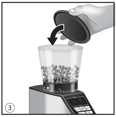 Using the coffee grinder