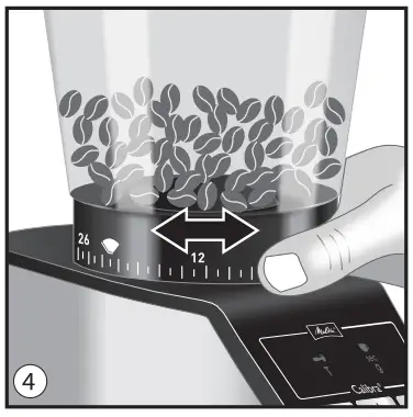 Using the coffee grinder