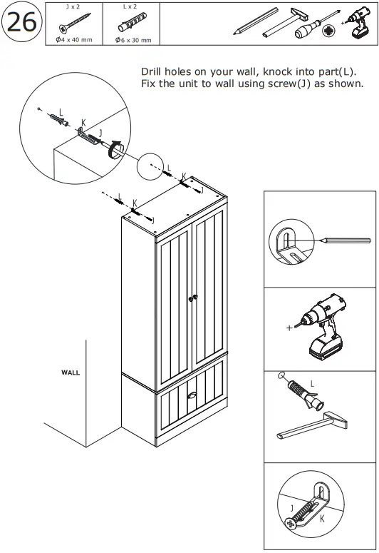 FUFU-GAGA-4-Tier-Freestanding-Bookcases-with-1-Drawer-Display-Cabinet-FIG-21