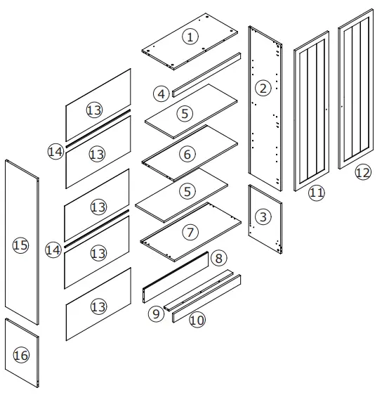 FUFU-GAGA-4-Tier-Freestanding-Bookcases-with-1-Drawer-Display-Cabinet-FIG-4