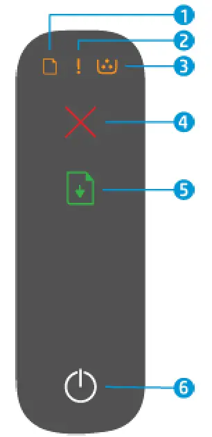 hp Neverstop Laser 1000 Series Printer - Control panel