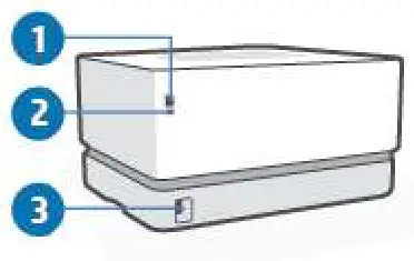 hp Neverstop Laser 1000 Series Printer - back view