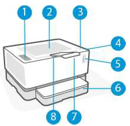 hp Neverstop Laser 1000 Series Printer - front view