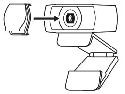 logitech C920e HD Webcam - ATTACH THE PRIVACY SHUTTER 1