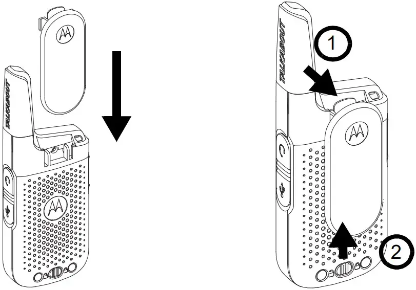 Inserting and Removing Belt Clip 