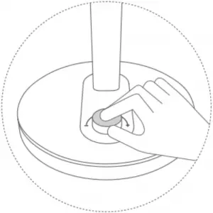 Press and spin the knob to adjust the color temperature