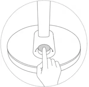 Press the knob to turn onoff the light