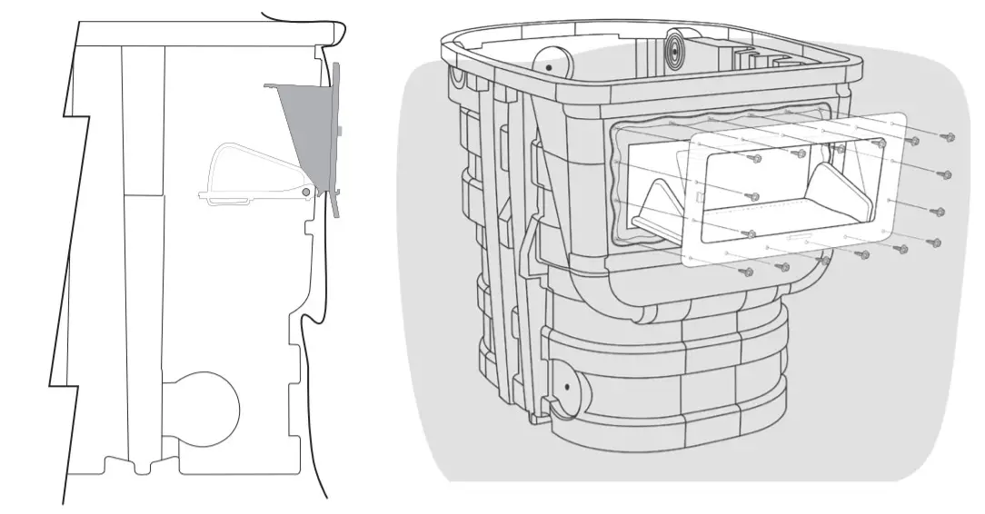 Atlantic PS3900 74039 Water Gardens Oasis Pond-Proper-Attaching The Weir Door