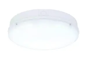saxby 77902 Forca Gloss White LED Emergency Bulkhead -Emergency Bulkhead