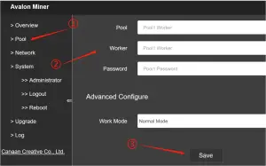 canaan AvalonMiner 1146 Pro User - Network Setting5