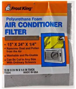 Frost King Fiberglass Window Air Conditioner Filter Instructions