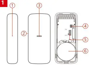 HIKVISION DS-PDMCS-EG2-WA Wireless Slim Magnet Detector - Fig 1