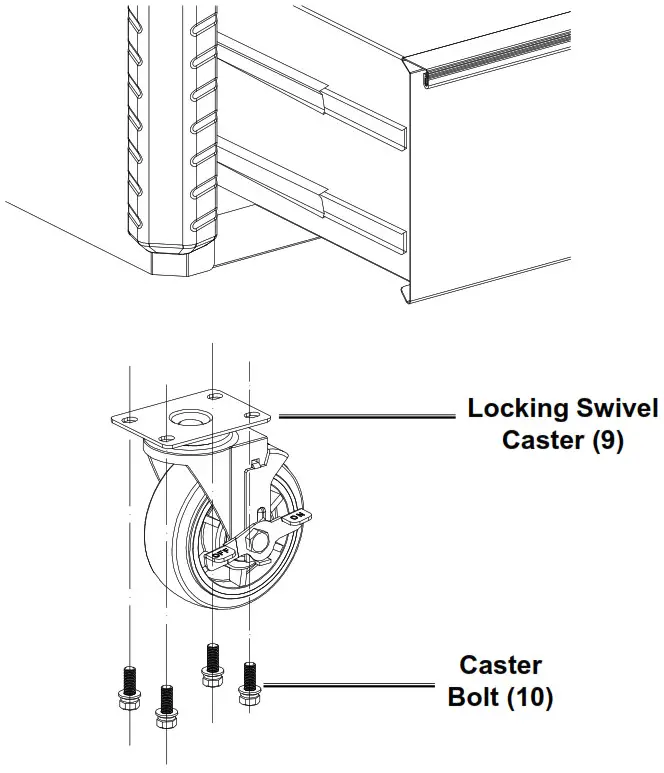 HARBOR FREIGHT 57517 34 Inch Full Bank Service cart - Attach four Locking