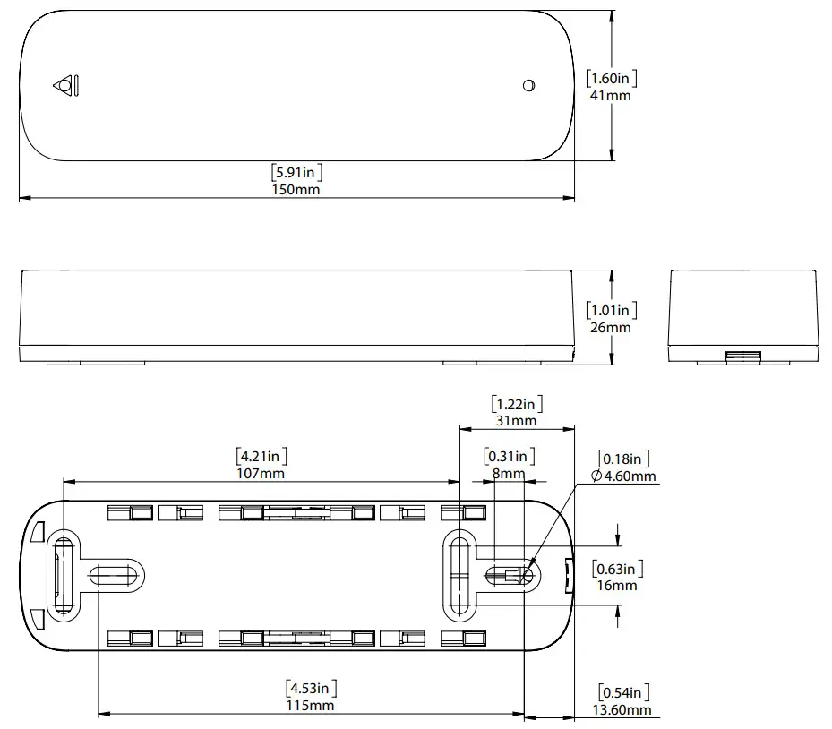 MT0203012 AUTOMATE ARC Motion Sensor - DIMENSIONS