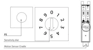 MT0203012 AUTOMATE ARC Motion Sensor - SENSITIVITY DIAL