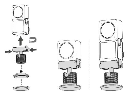 dji 6483020 Action 2 Power Combo 4K Action Camera- Adapter Mount