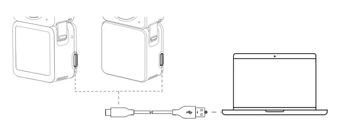 dji 6483020 Action 2 Power Combo 4K Action Camera- Connecting to a Computer
