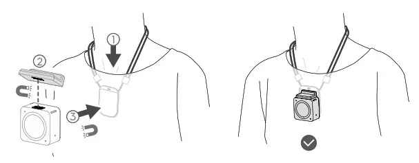 dji 6483020 Action 2 Power Combo 4K Action Camera- Magnetic Lanyard