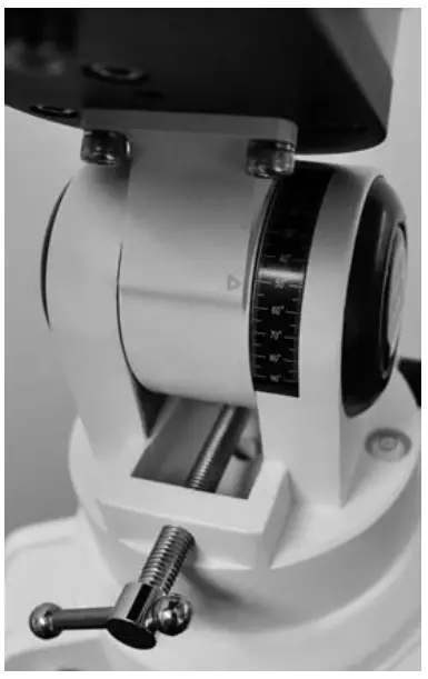 BRESSER 4964111 Tripod with Polar Wedge for Photo Mount-Set the latitude