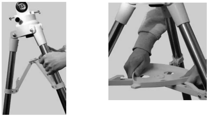 BRESSER 4964111 Tripod with Polar Wedge for Photo Mount-Setting up the tripod