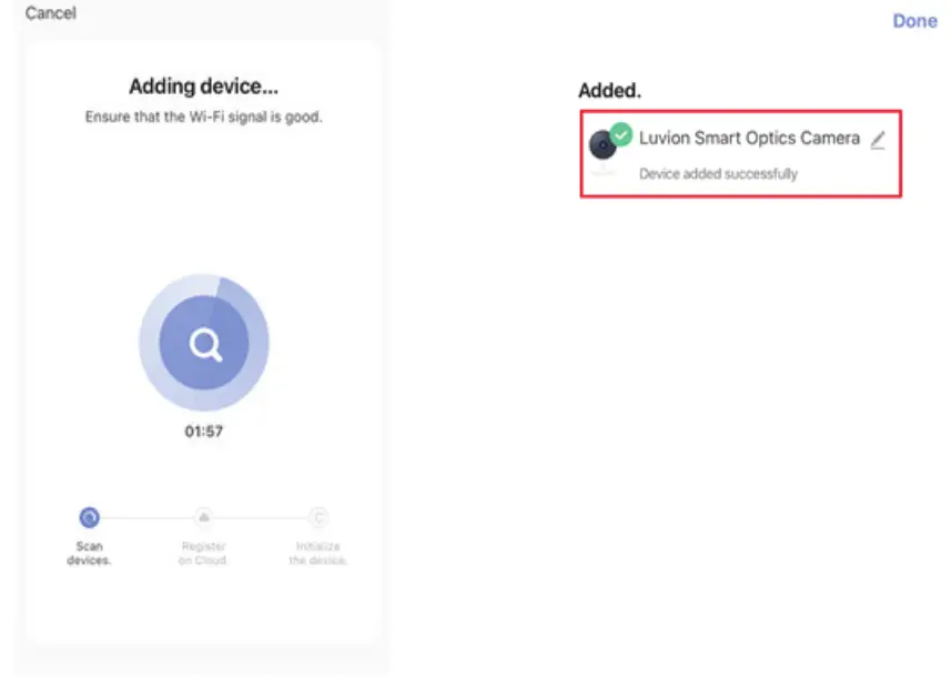 LUVION 894593 Smart Optics Baby Monitor with Camera - power adapter