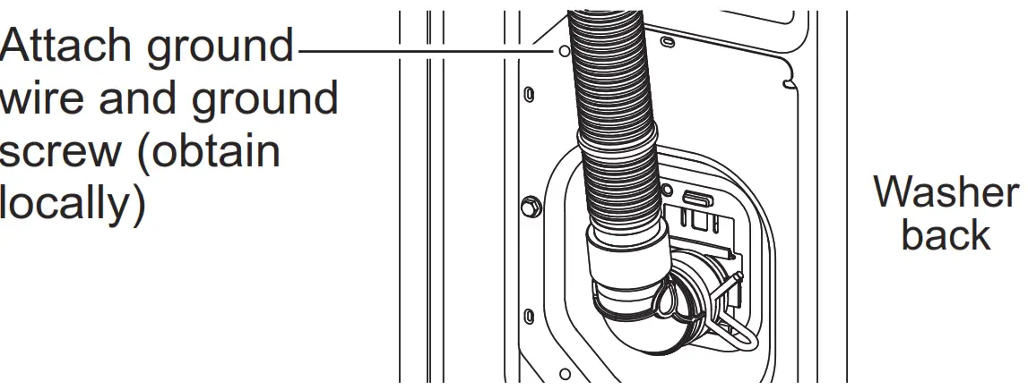 GE Appliances VTW525 Washer - Attach ground