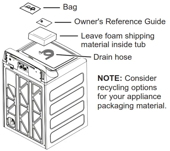 GE Appliances VTW525 Washer - Leave