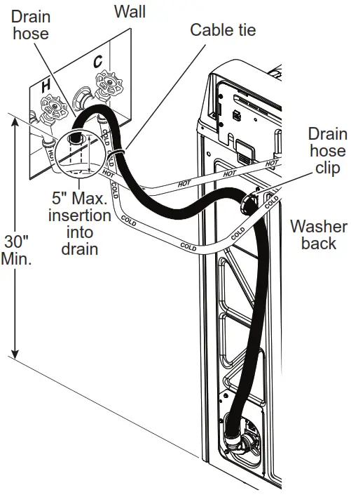 GE Appliances VTW525 Washer - built