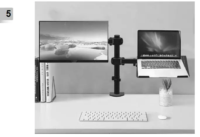 gembird MA-DA-02 Adjustable Desk Mount with Monitor Arm 5