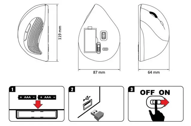 perixx 11411 Perimice-718 Left Handed Wireless Mouse- 1