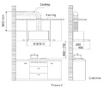 kleenmaid RHSO91 90cm Slideout Rangehood FIG 5