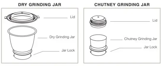 SUJATA Multimix 900 W Juicer Mixer Grinder - PARTS 3